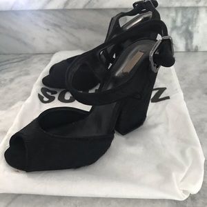 Shutz black calf hair sandal Size 9.5-10 NWT